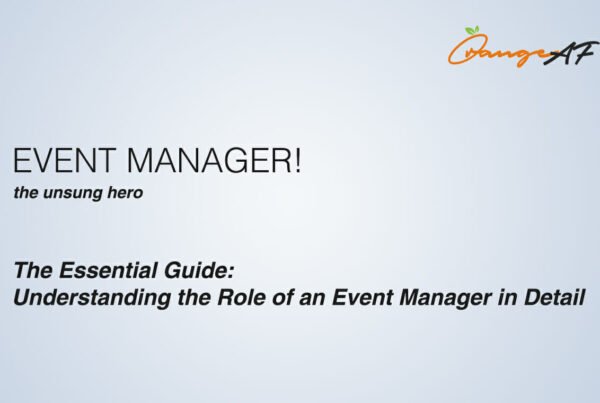 role of an event manager
