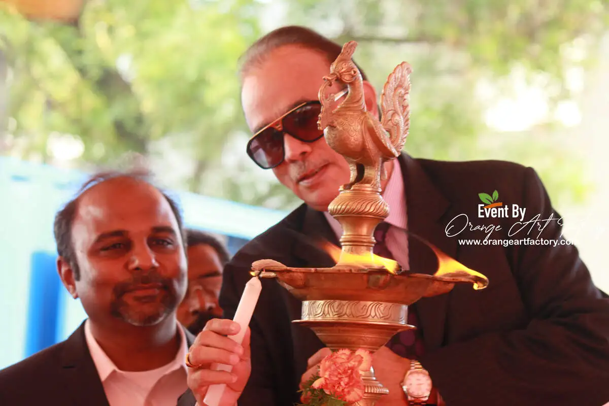 Ribbon cutting ceremony at a factory inauguration event